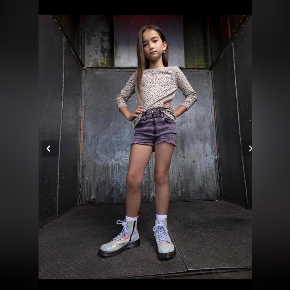 JUNIOR 1460 PASCAL IRIDESCENT LACE UP BOOTS dr martens